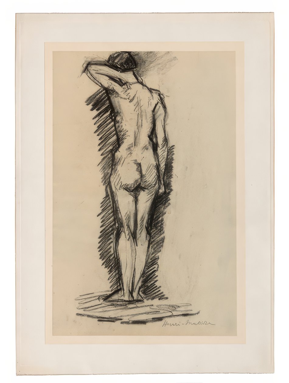 Nudo femminile in piedi visto da dietro da Henri Matisse