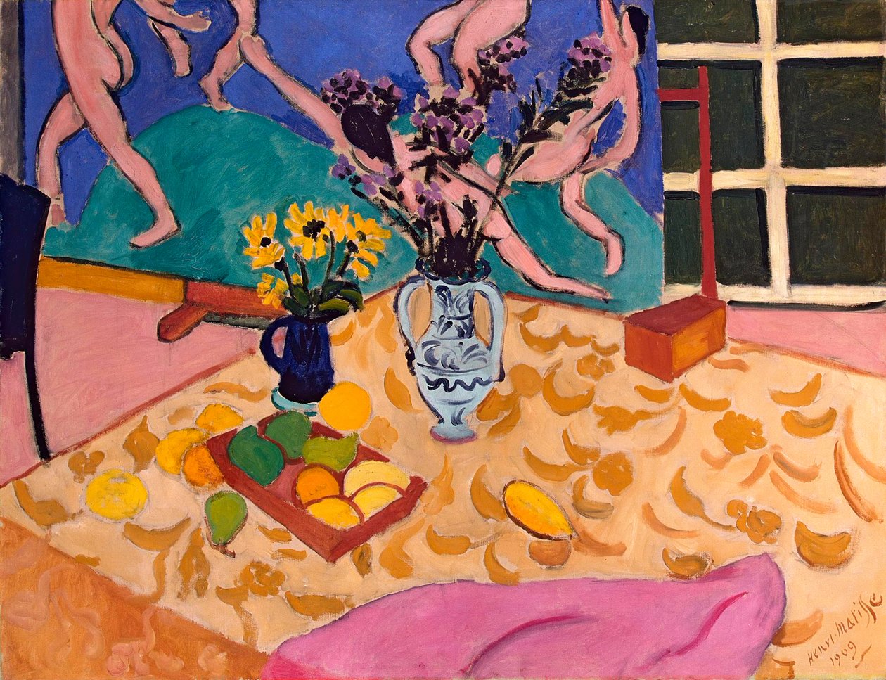 Natura morta con "Danza da Henri Matisse