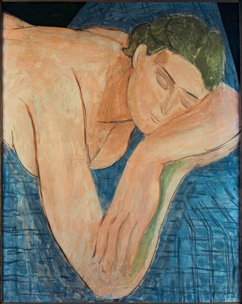 Il sogno (Figura che dorme su un terreno blu) da Henri Matisse