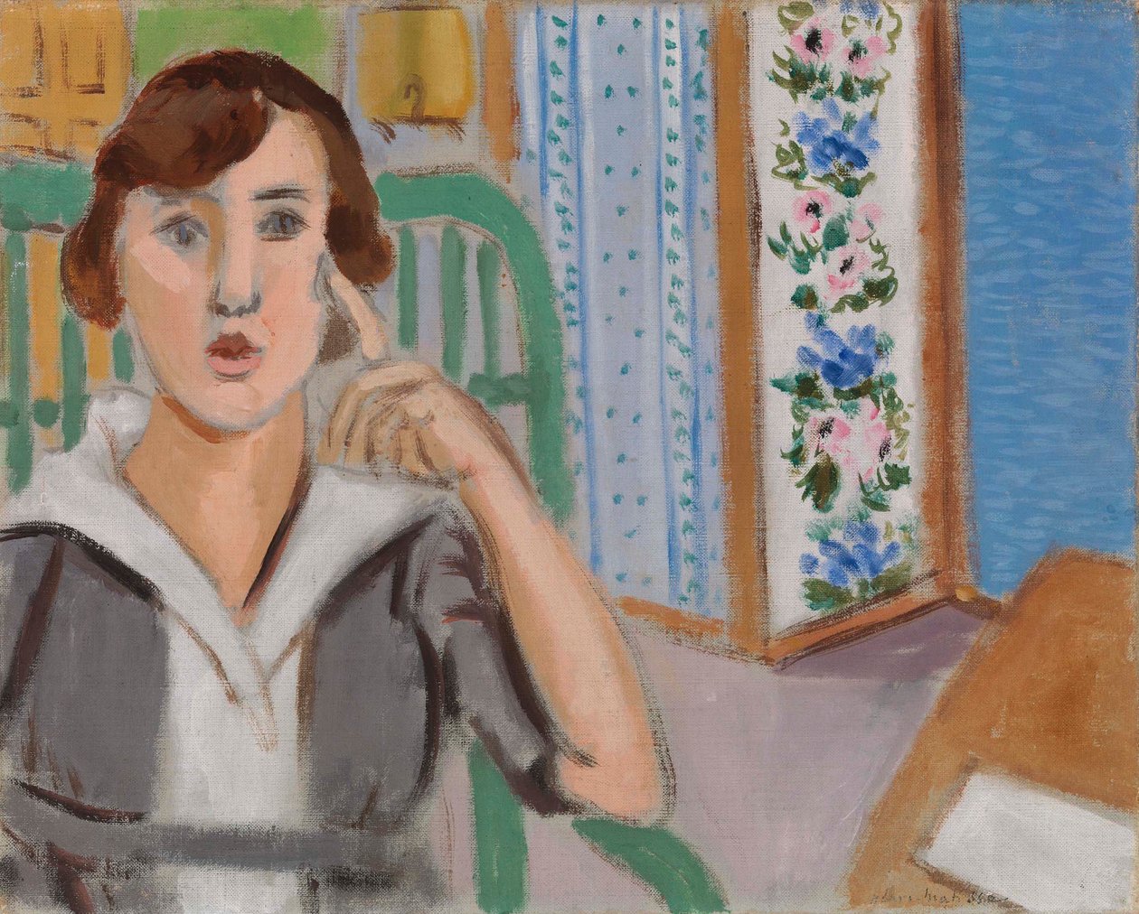 Donna e schermo da Henri Matisse