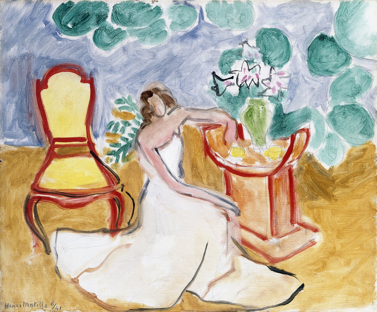 Giovane ragazza in abito bianco da Henri Matisse