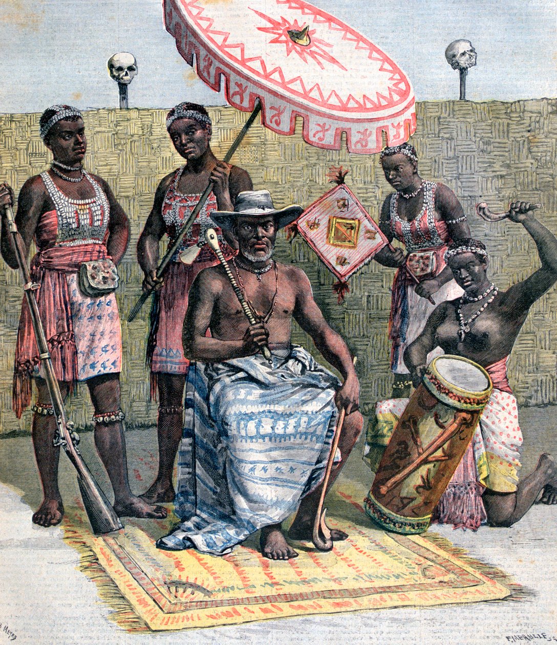 Behanzin, Re del Dahomey, 1892 da Henri Meyer