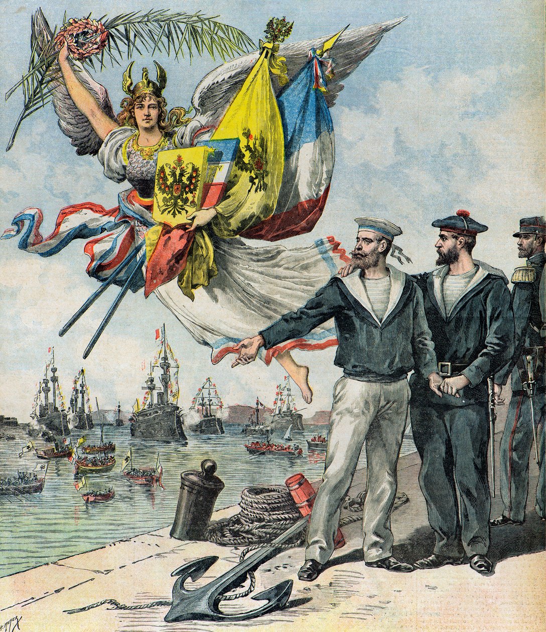 Entente Fraternelle tra Russia e Francia da Henri Meyer