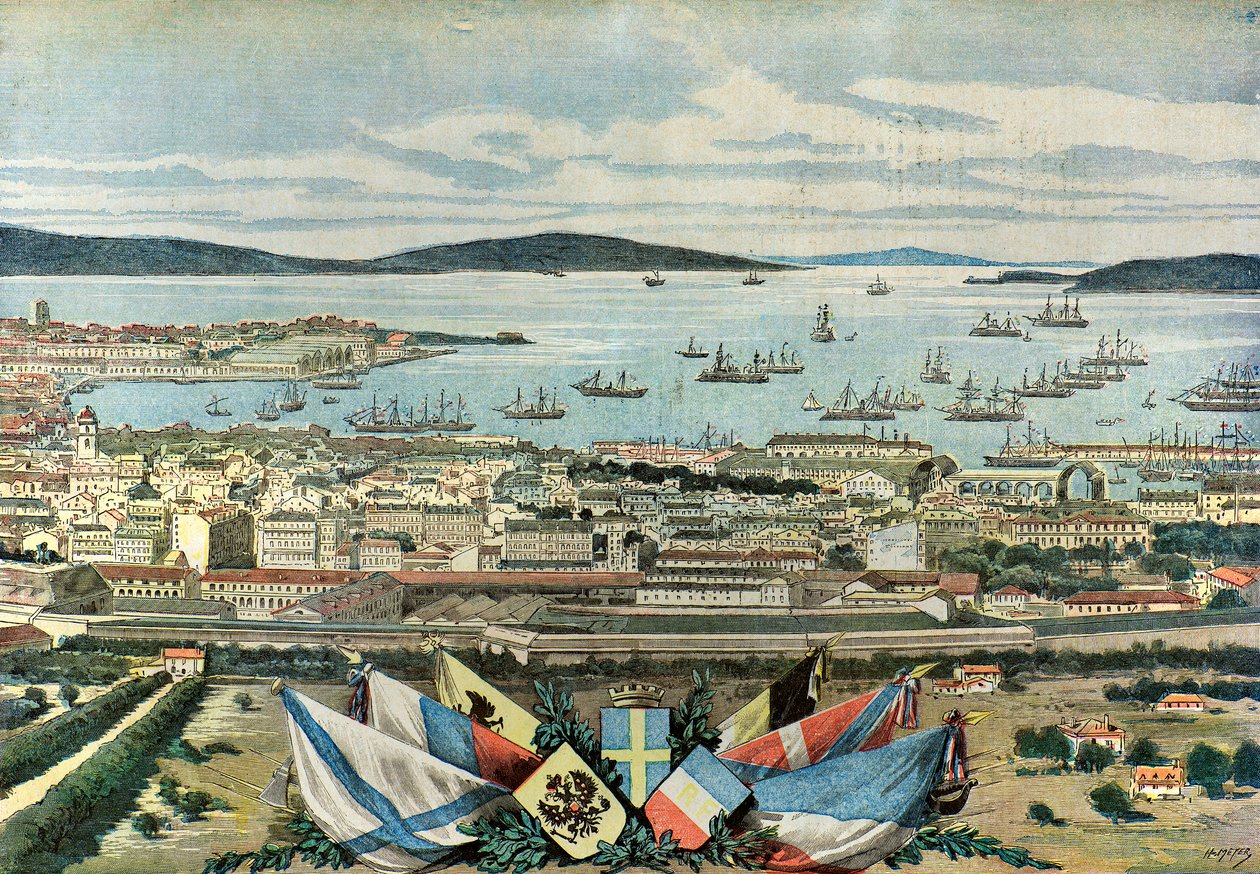 Vista sul porto di Tolone da Henri Meyer