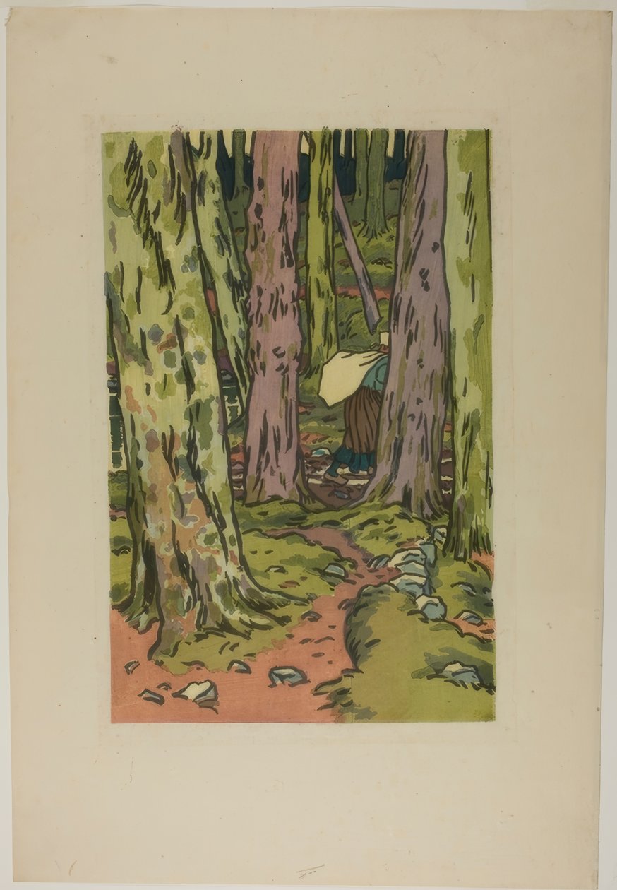 Lavatoio nel bosco a Loguivy da Henri Rivière
