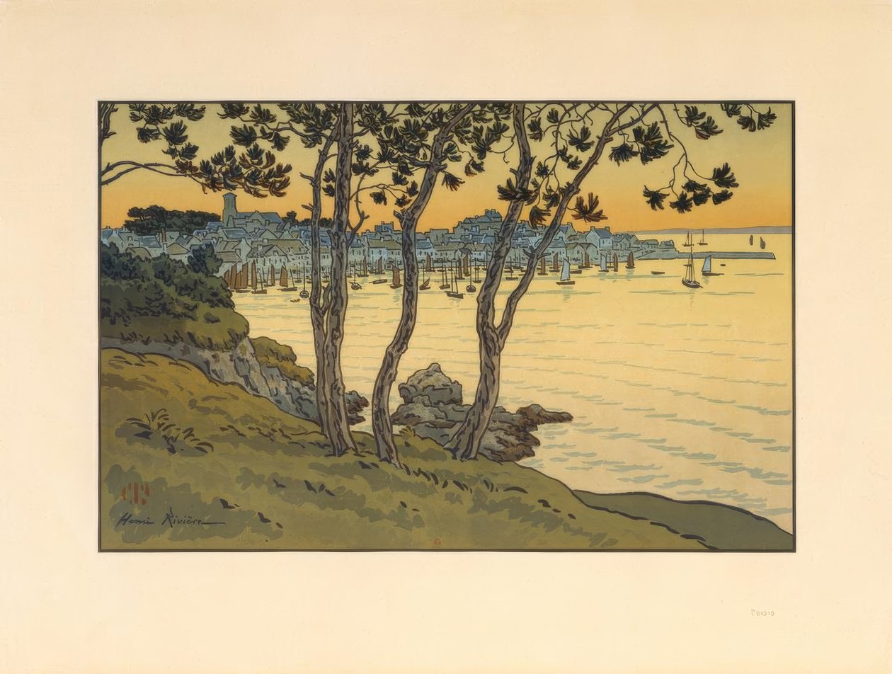 Il porto di Douarnenez da Henri Rivière