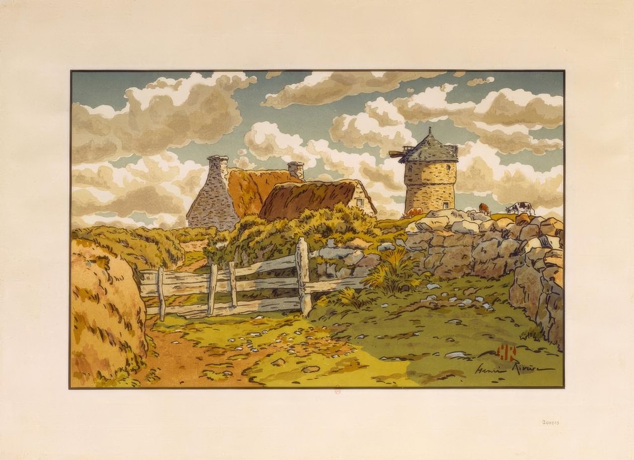 Il vecchio mulino a Loguivy da Henri Rivière