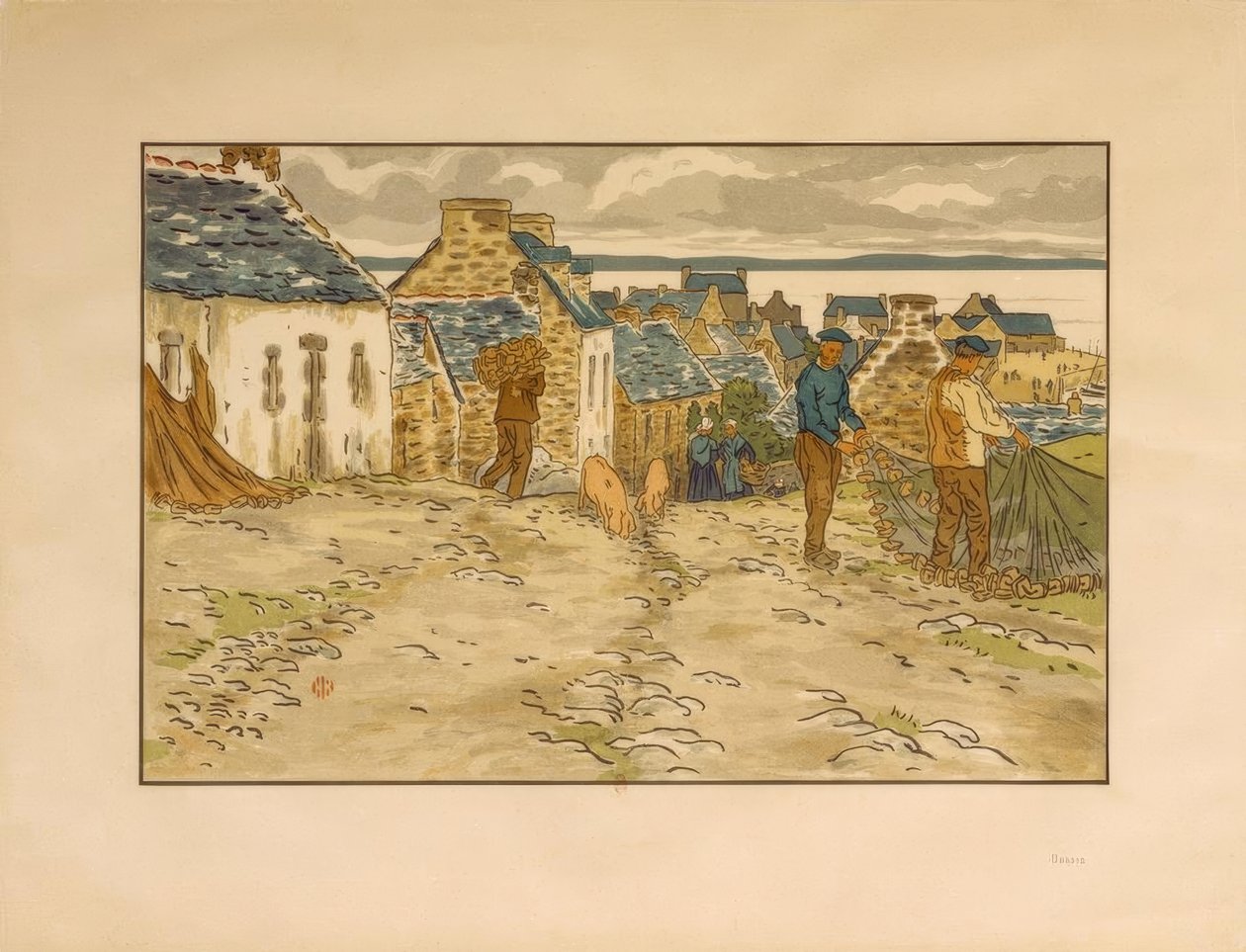 Strada a Tréboul da Henri Rivière