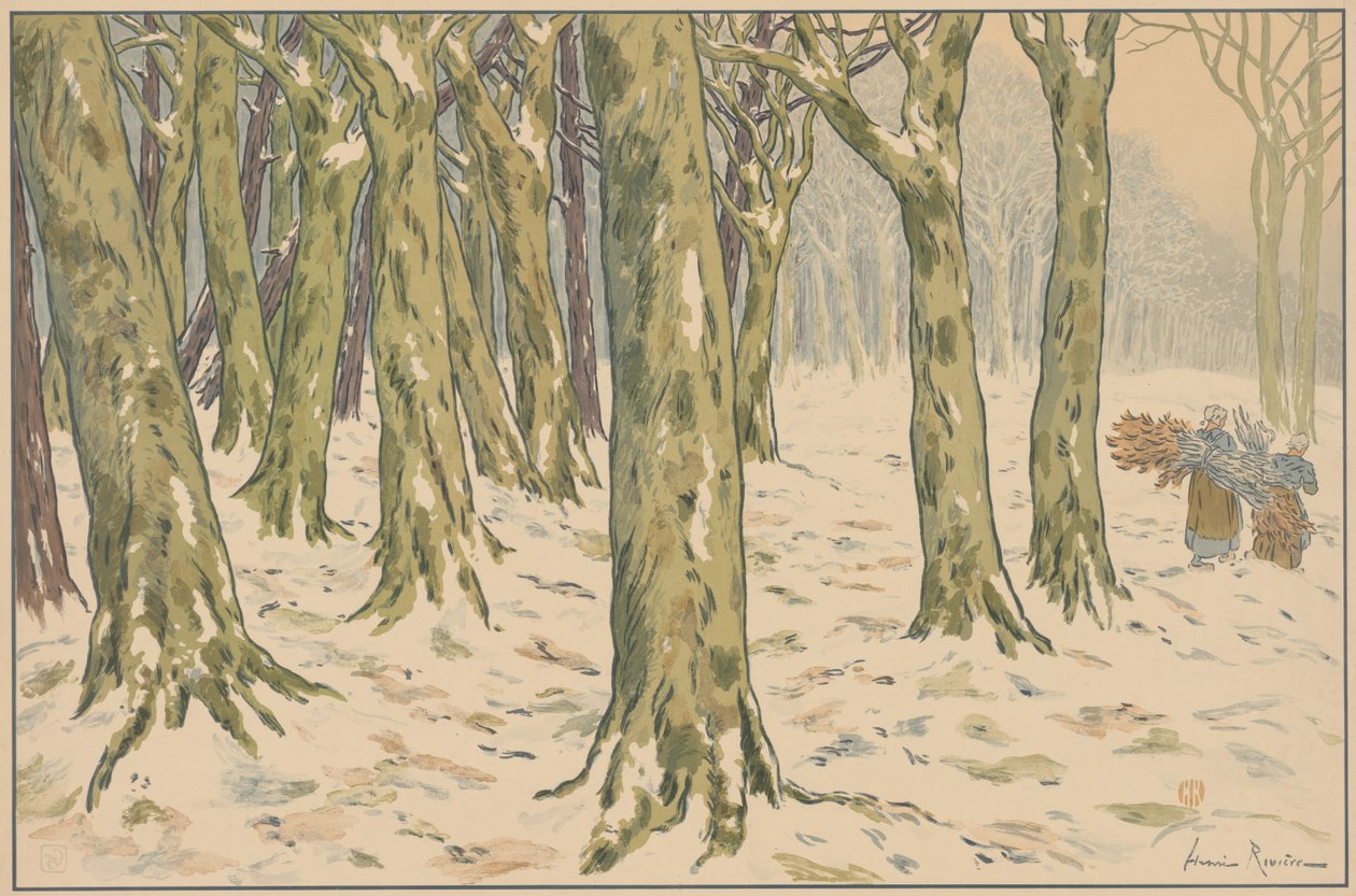 Il bosco, inverno da Henri Rivière