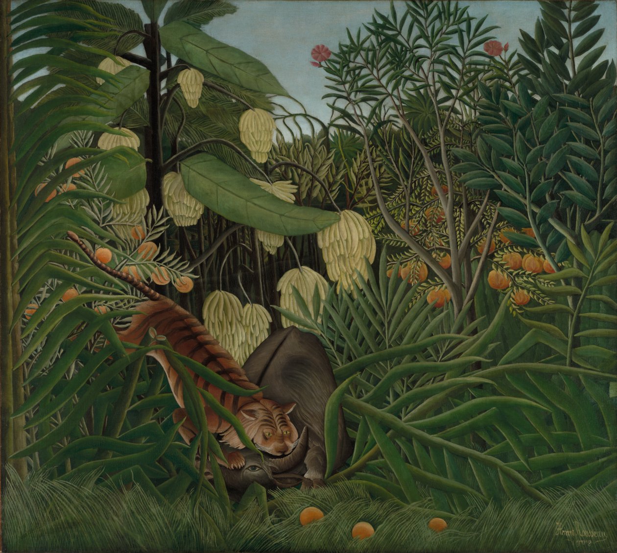 Lotta tra una Tigre e un Bufalo da Henri Rousseau