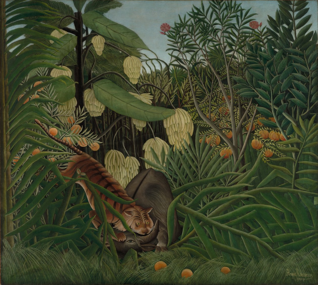 Lotta tra una tigre e un bufalo da Henri Rousseau