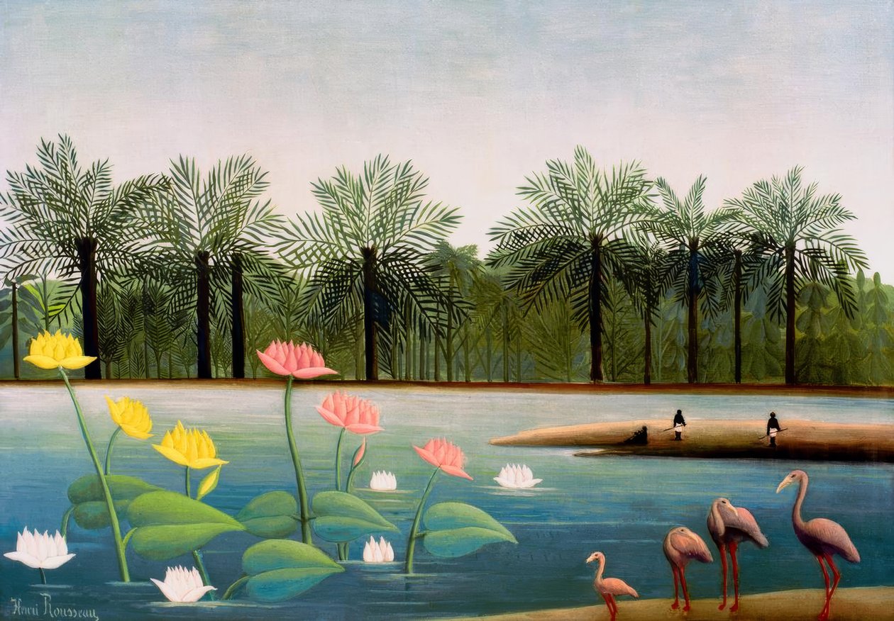 I fenicotteri da Henri Rousseau