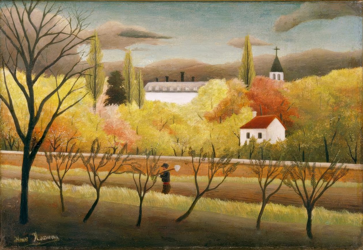 Paesaggio con contadino da Henri Rousseau