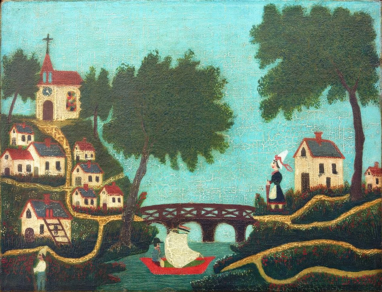 Paesaggio, il ponte da Henri Rousseau