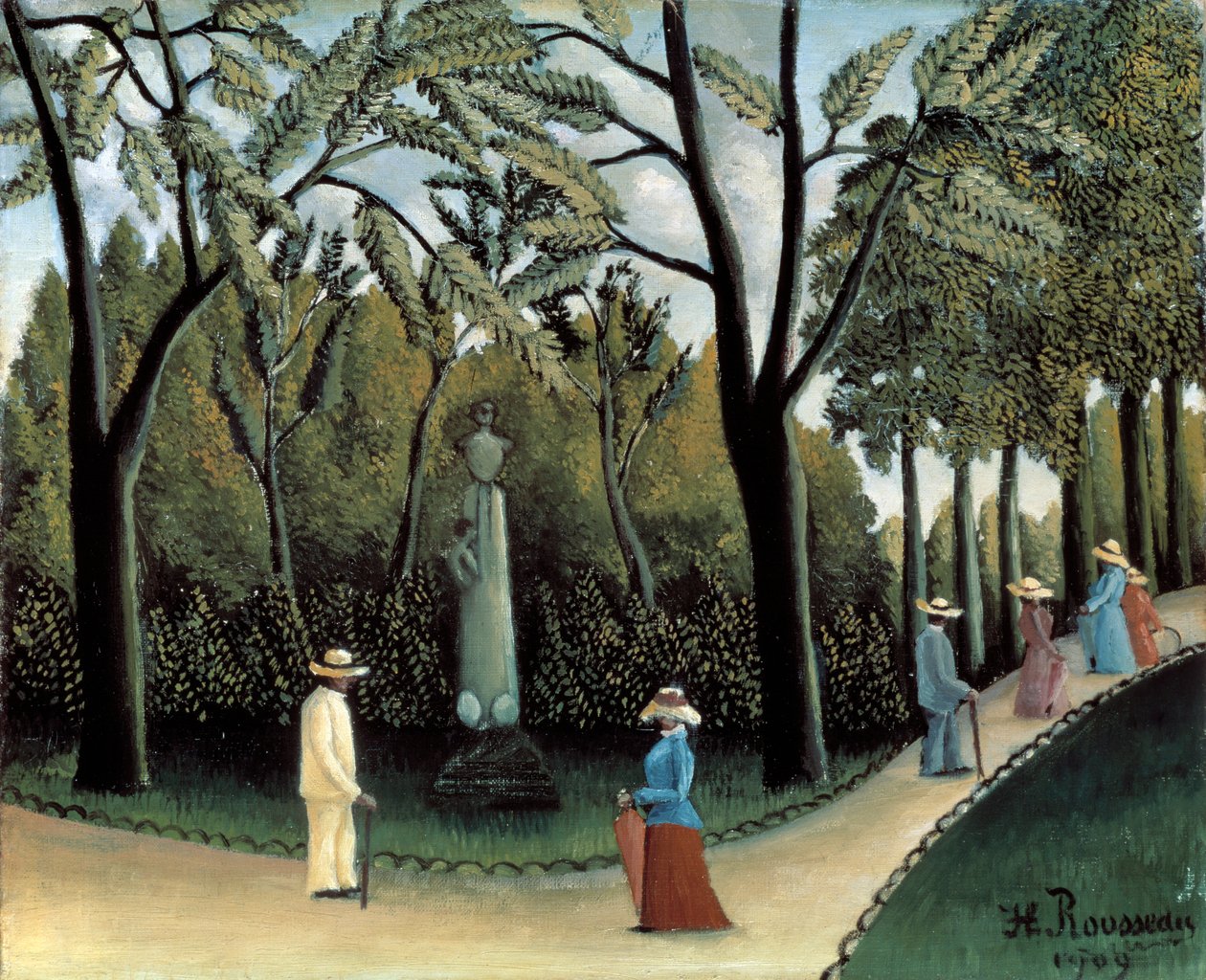 I Giardini del Lussemburgo, Monumento a Chopin, 1909 da Henri Rousseau