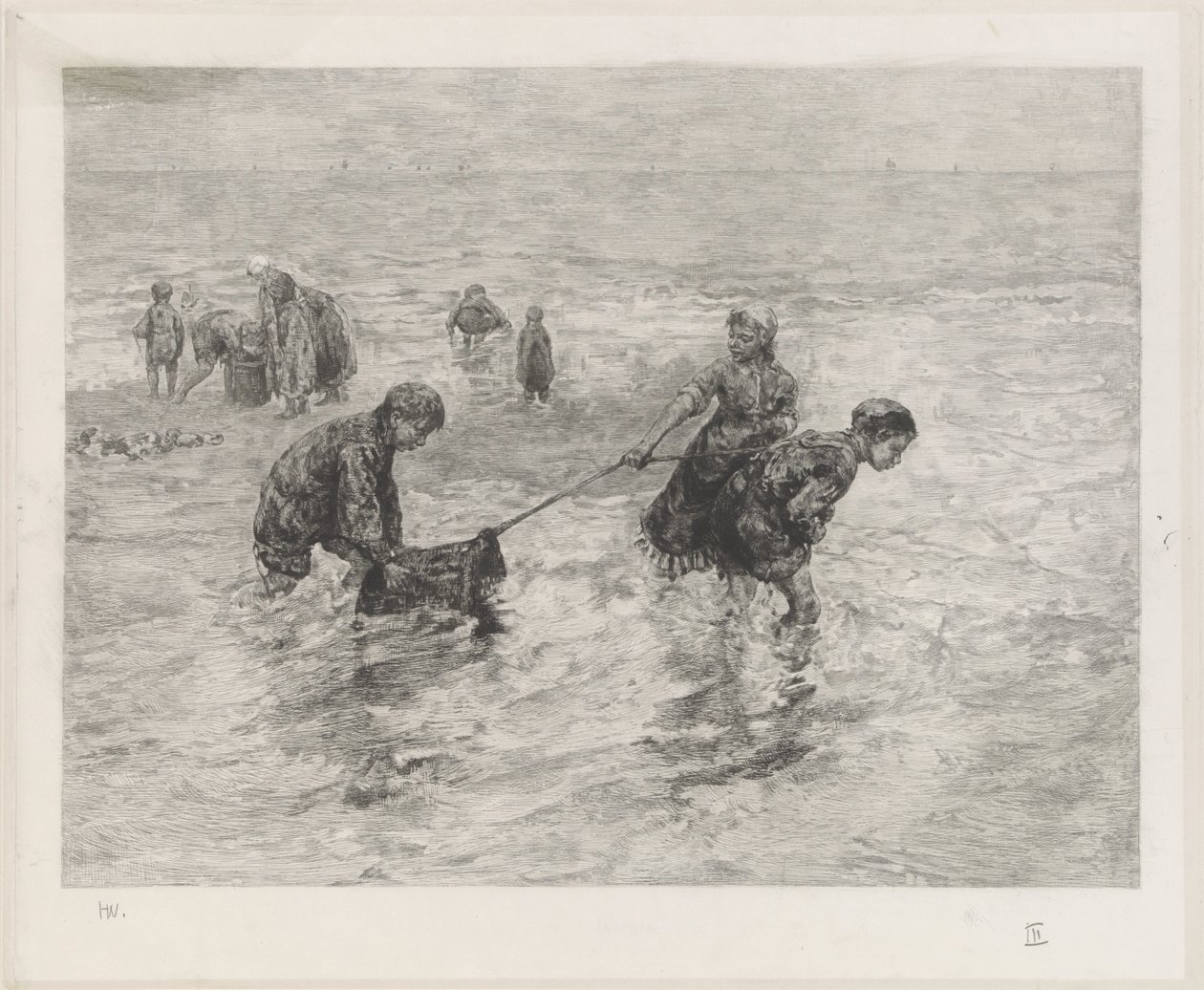 Bambini lungo il mare da Henri Wouters