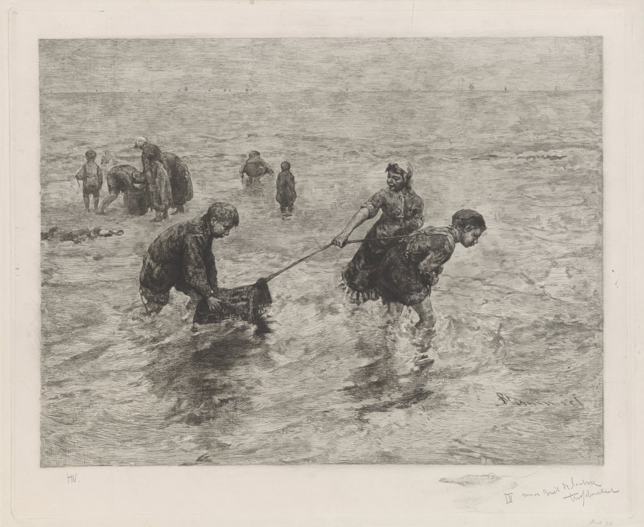Bambini lungo il mare da Henri Wouters