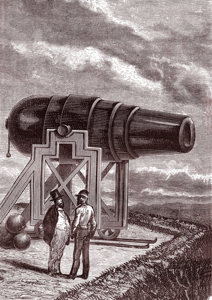 Il cannone gigante Columbiad Rodmar da Henri de Montaut