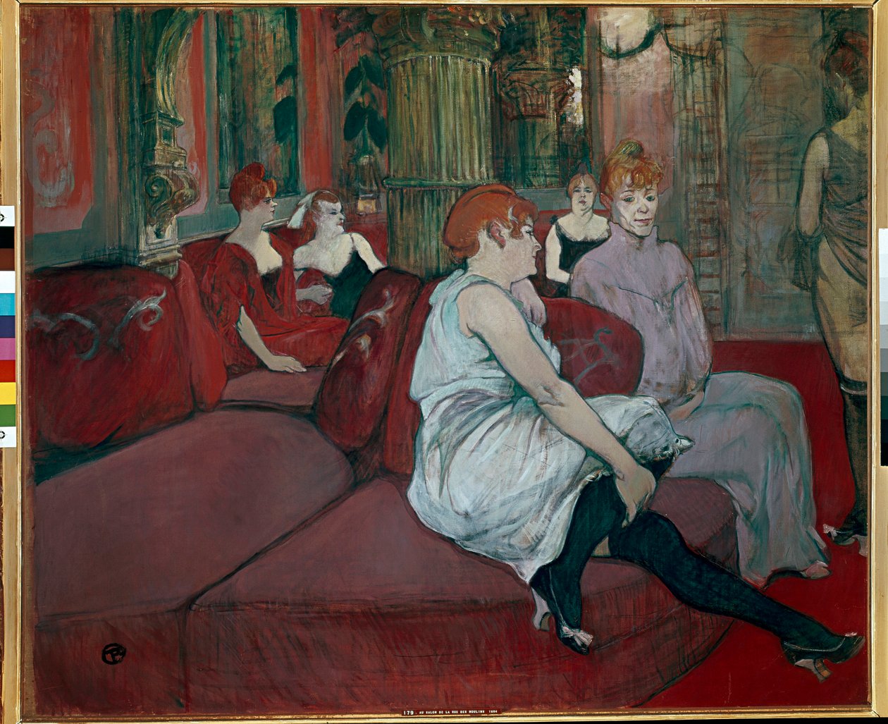 Salone in Rue des Moulins da Henri de Toulouse Lautrec