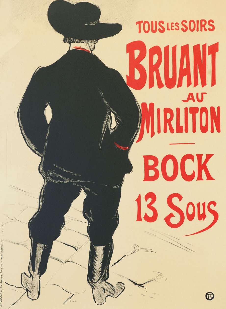 Bruant au Mirliton, 1893 da Henri de Toulouse Lautrec