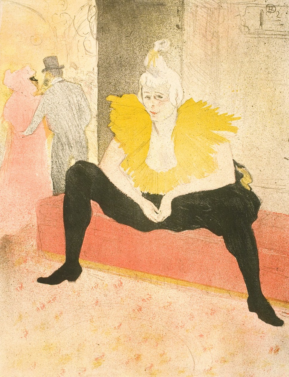 La Clownesse Assise, Mademoiselle Cha-U-Kao da Henri de Toulouse Lautrec