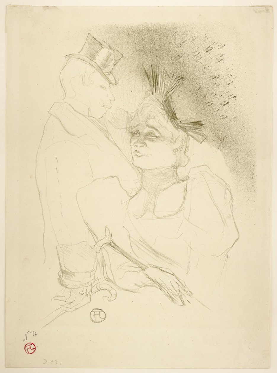 Mademoiselle Lender e Barone da Henri de Toulouse Lautrec