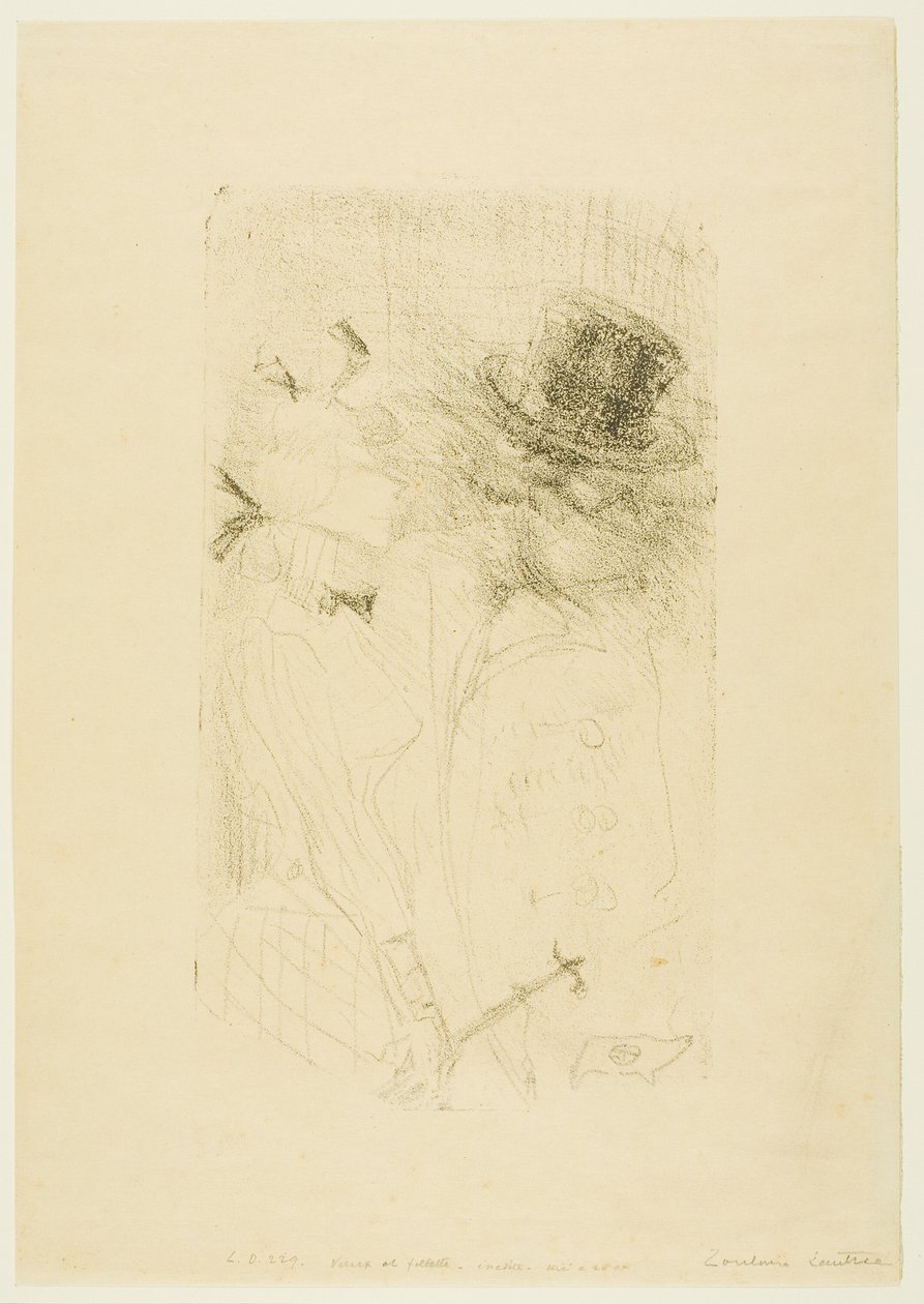 Vecchio e giovane ragazza da Henri de Toulouse Lautrec