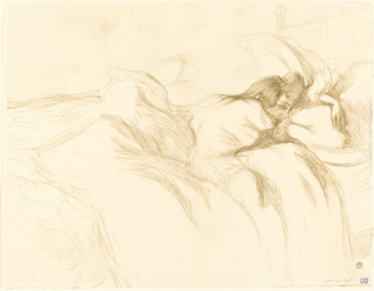 Donna addormentata da Henri de Toulouse Lautrec