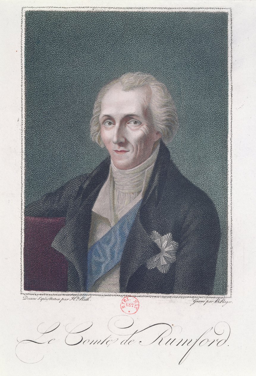 Benjamin Thompson, Conte Rumford, inciso da B. Roger da Henriette Rath