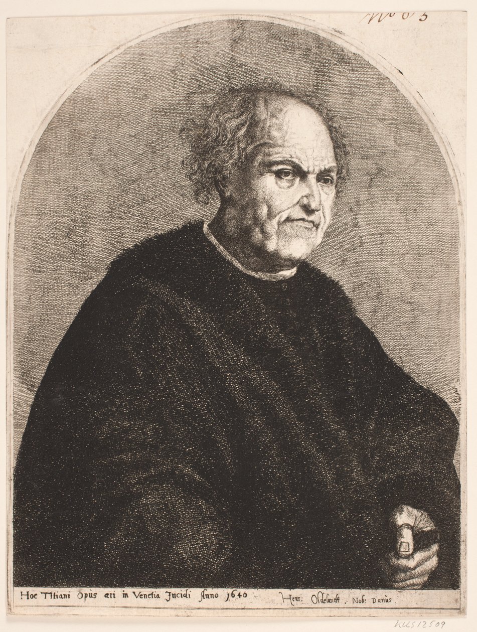 Vecchio uomo in mantello di pelliccia da Henrik Oldeland