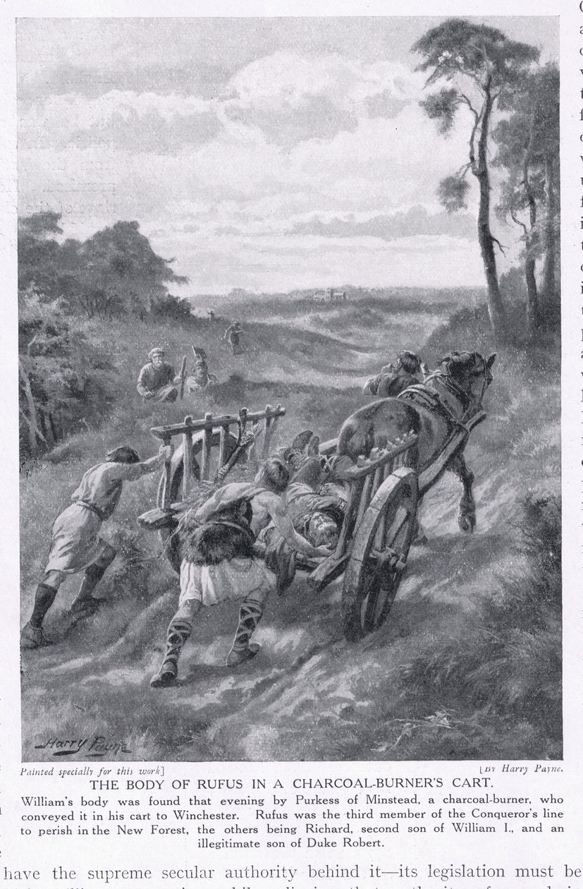 Il corpo di Rufus in un carro di carbonai, 1100 d.C. da Henry A. Payne