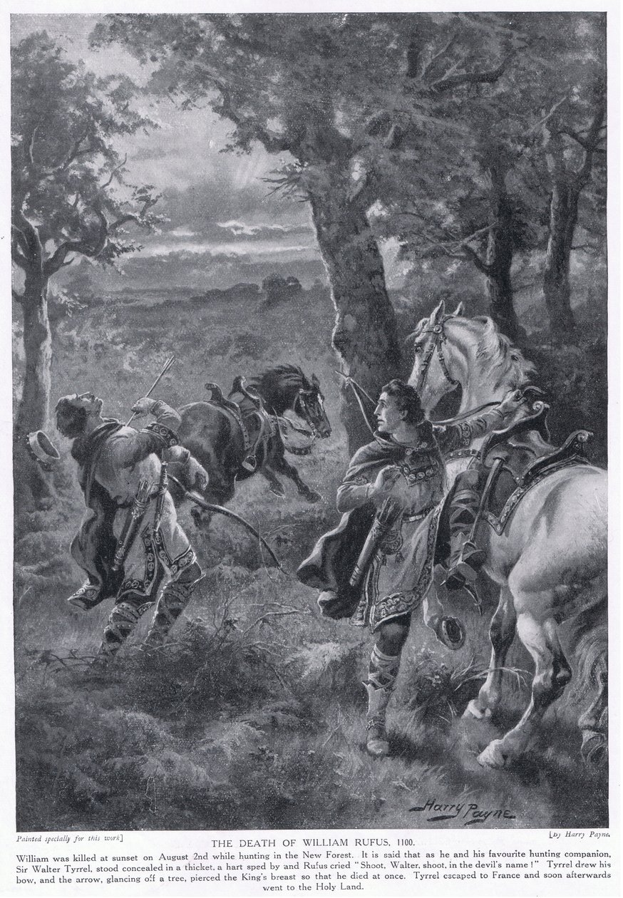La morte di Guglielmo il Rosso, 1100 d.C., anni 