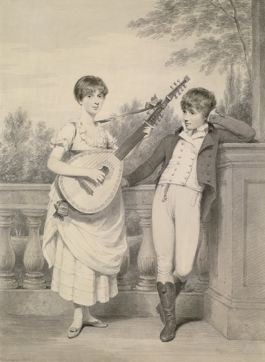 John e Charlotte, 1801 da Henry Edridge