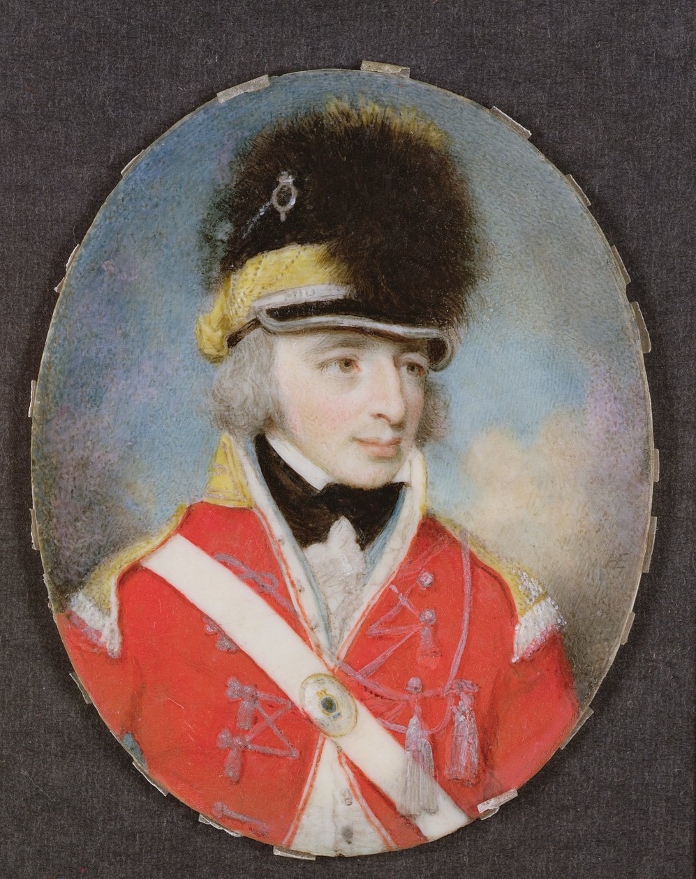 Miniatura di un ufficiale sconosciuto, c.1797 da Henry Edridge