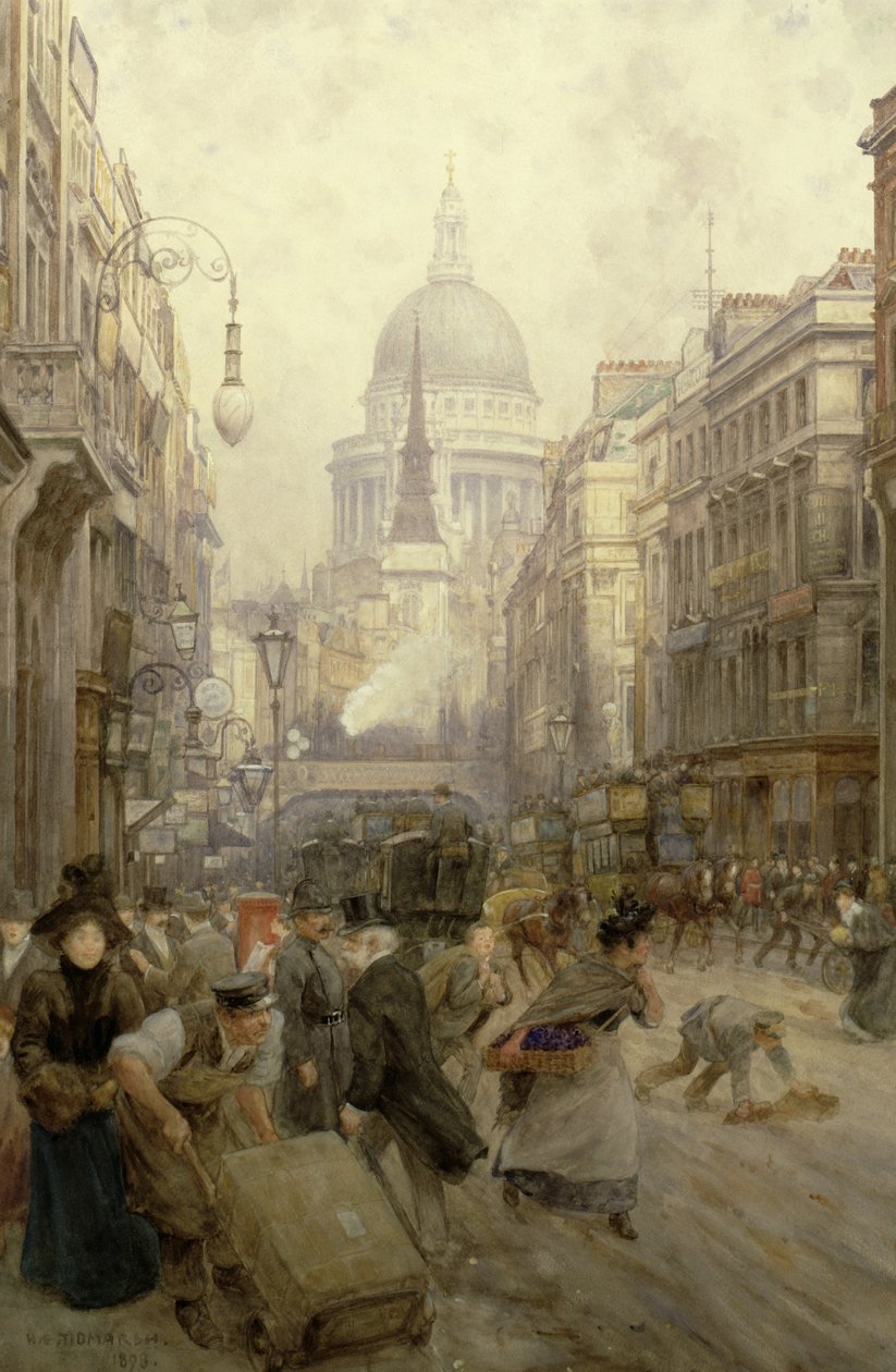 Fleet Street guardando a est, 1898 da Henry Edward Tidmarsh