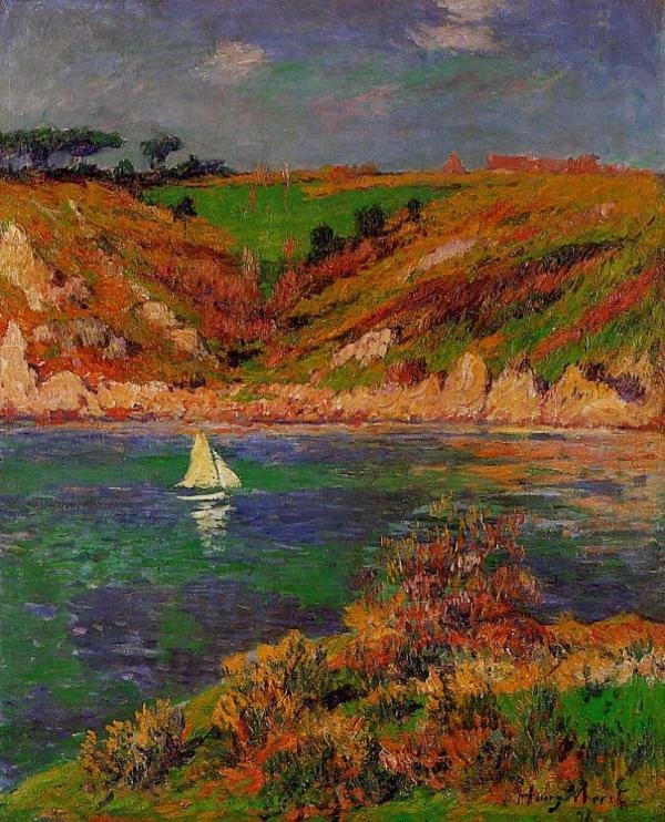 Barche a vela in Bretagna da Henry Moret