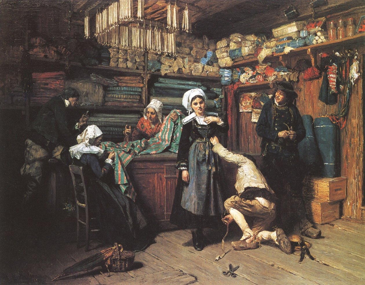 Il corredo della sposa, Bretagna, 1880 da Henry Mosler