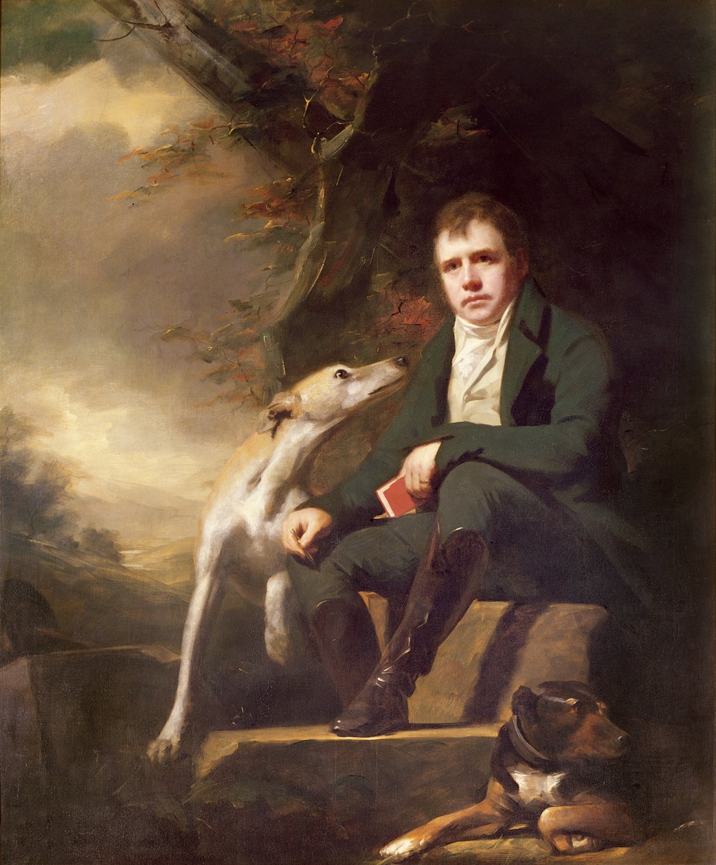 Ritratto di Sir Walter Scott e i suoi cani da Henry Raeburn