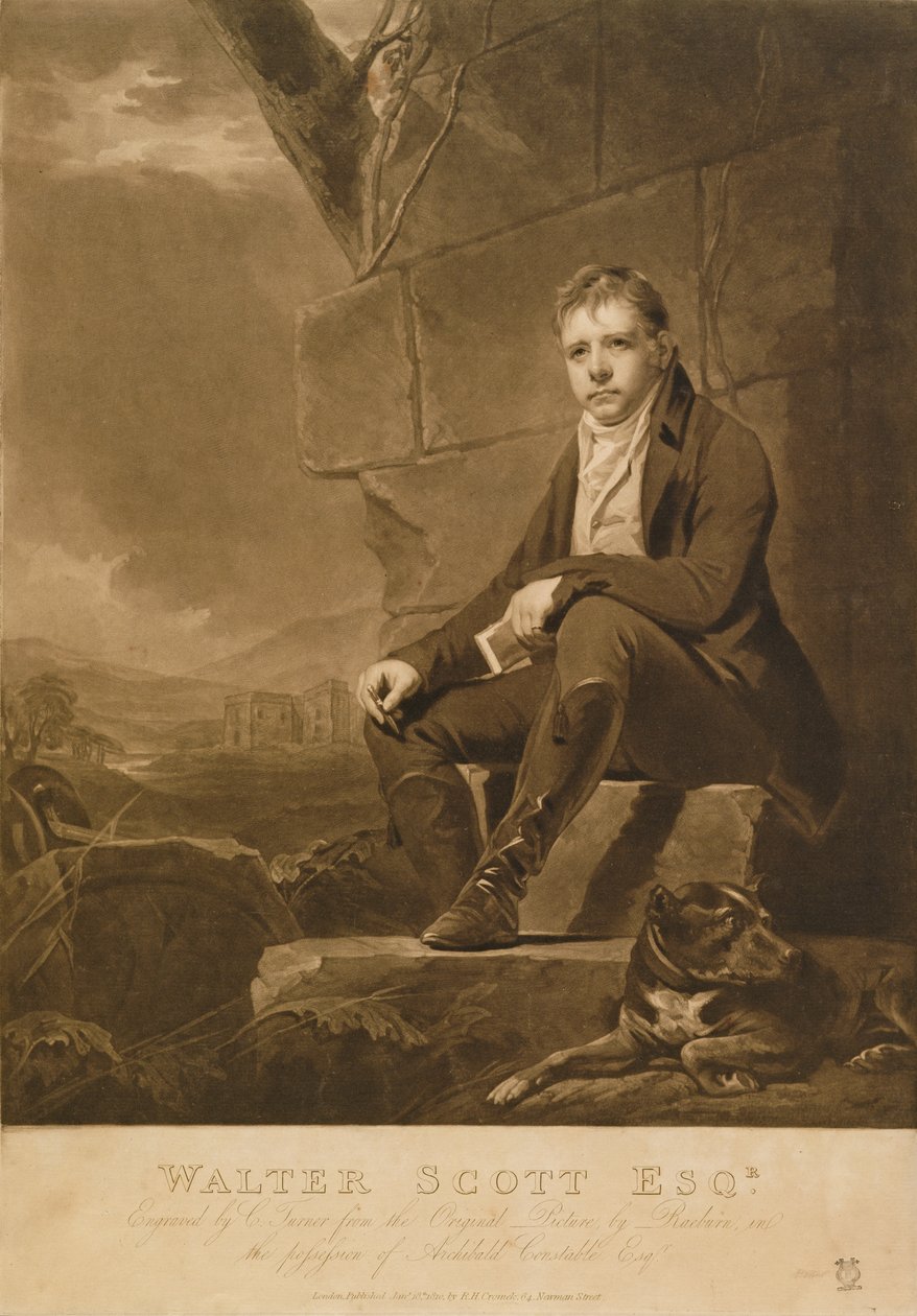 Sir Walter Scott, inciso da Charles Turner, 1810 da Henry Raeburn
