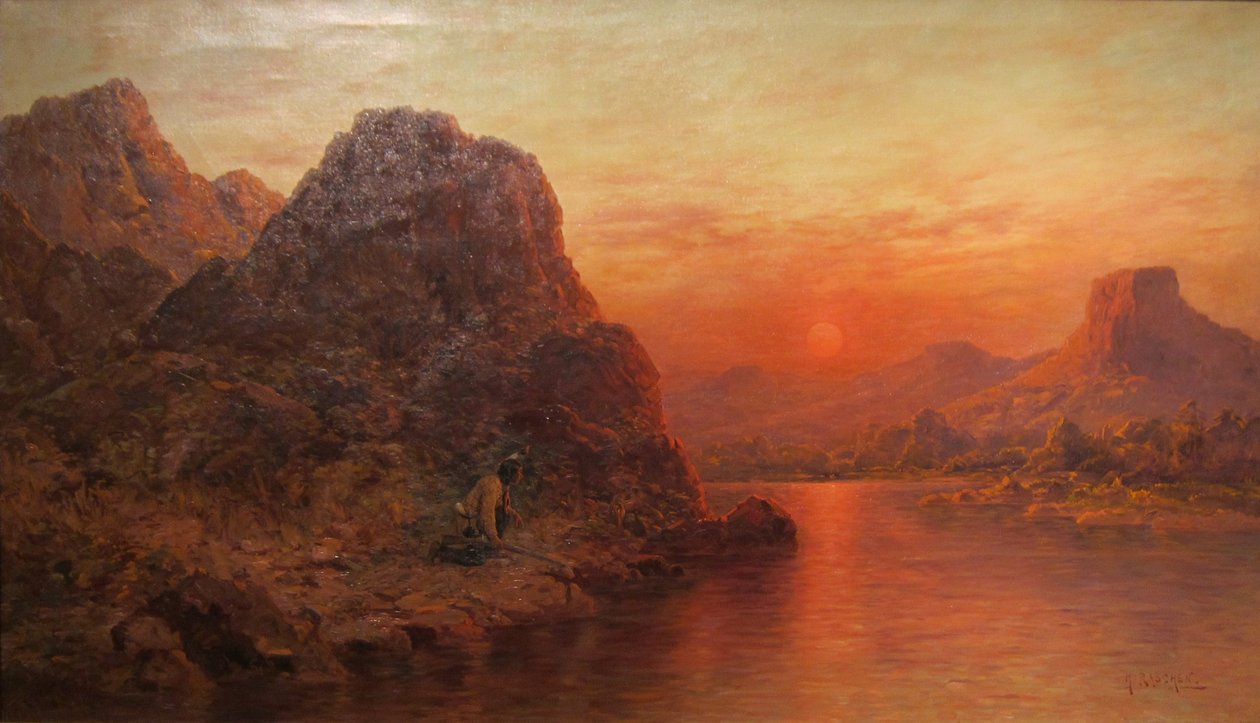 Cacciatore indiano al tramonto da Henry Raschen