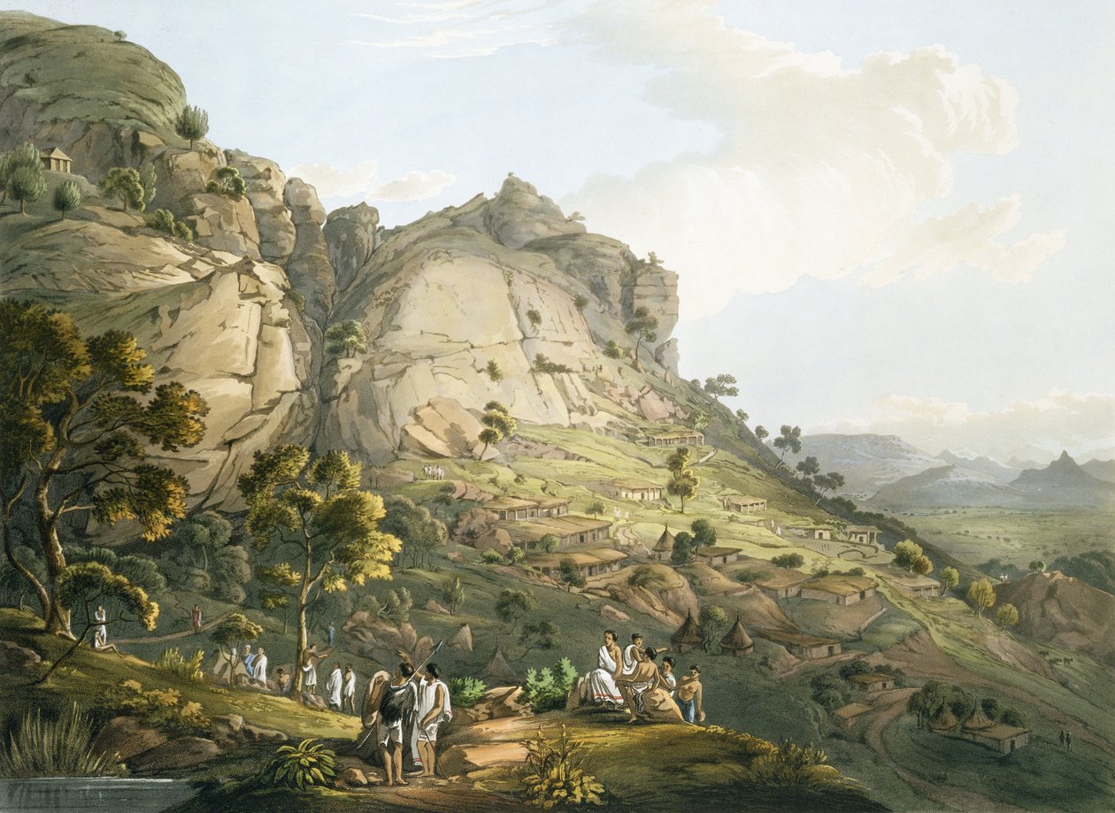 La città di Abha in Abissinia, inciso da J. Bluck da Henry Salt