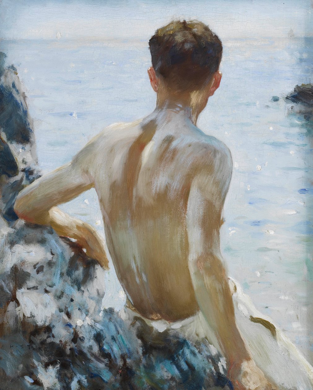 Studio sulla spiaggia da Henry Scott Tuke