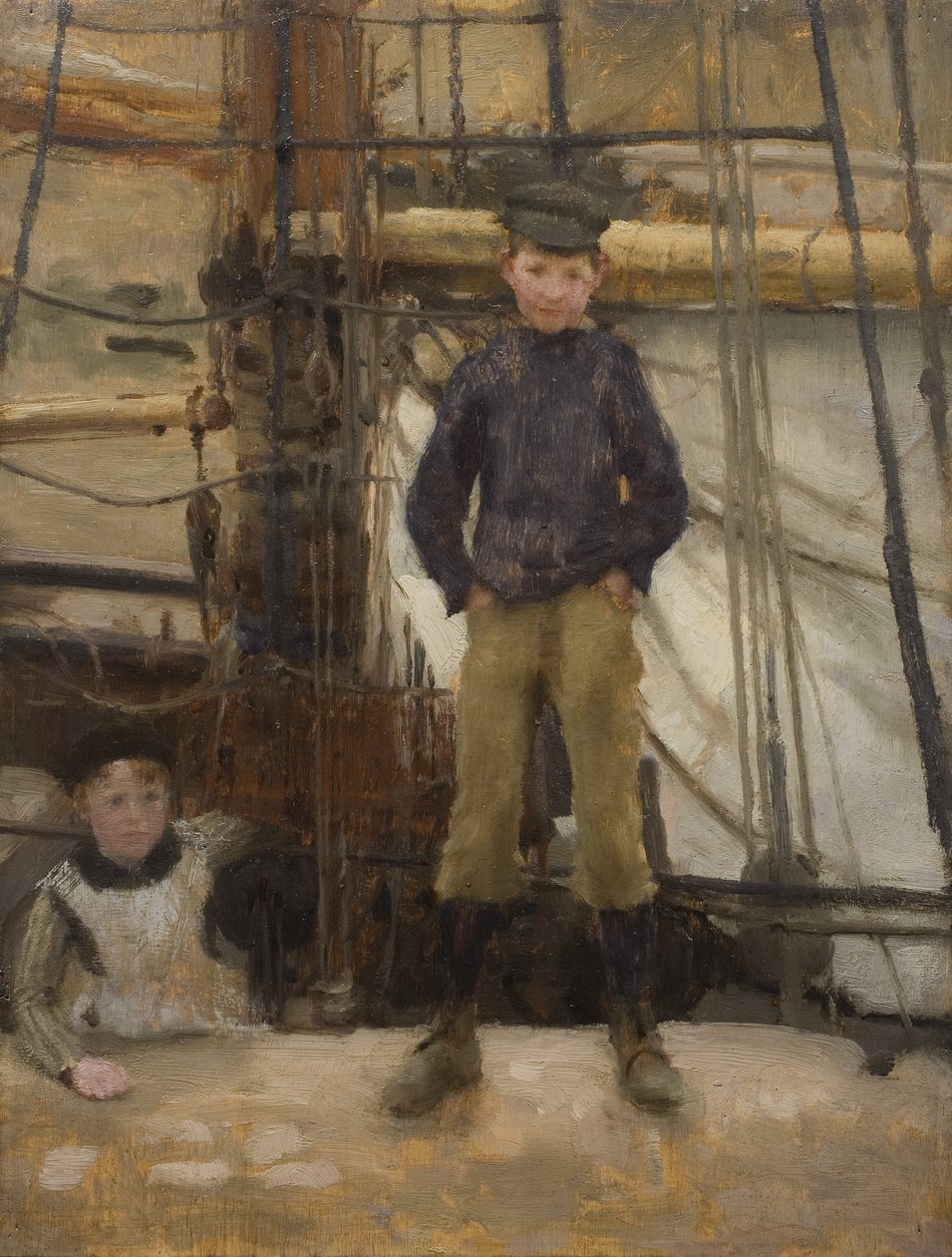 Due bambini sul ponte da Henry Scott Tuke