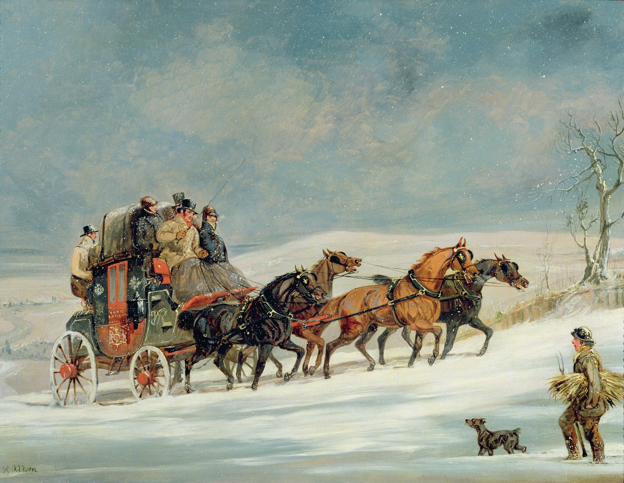 Carrozza nella Neve da Henry Thomas Alken
