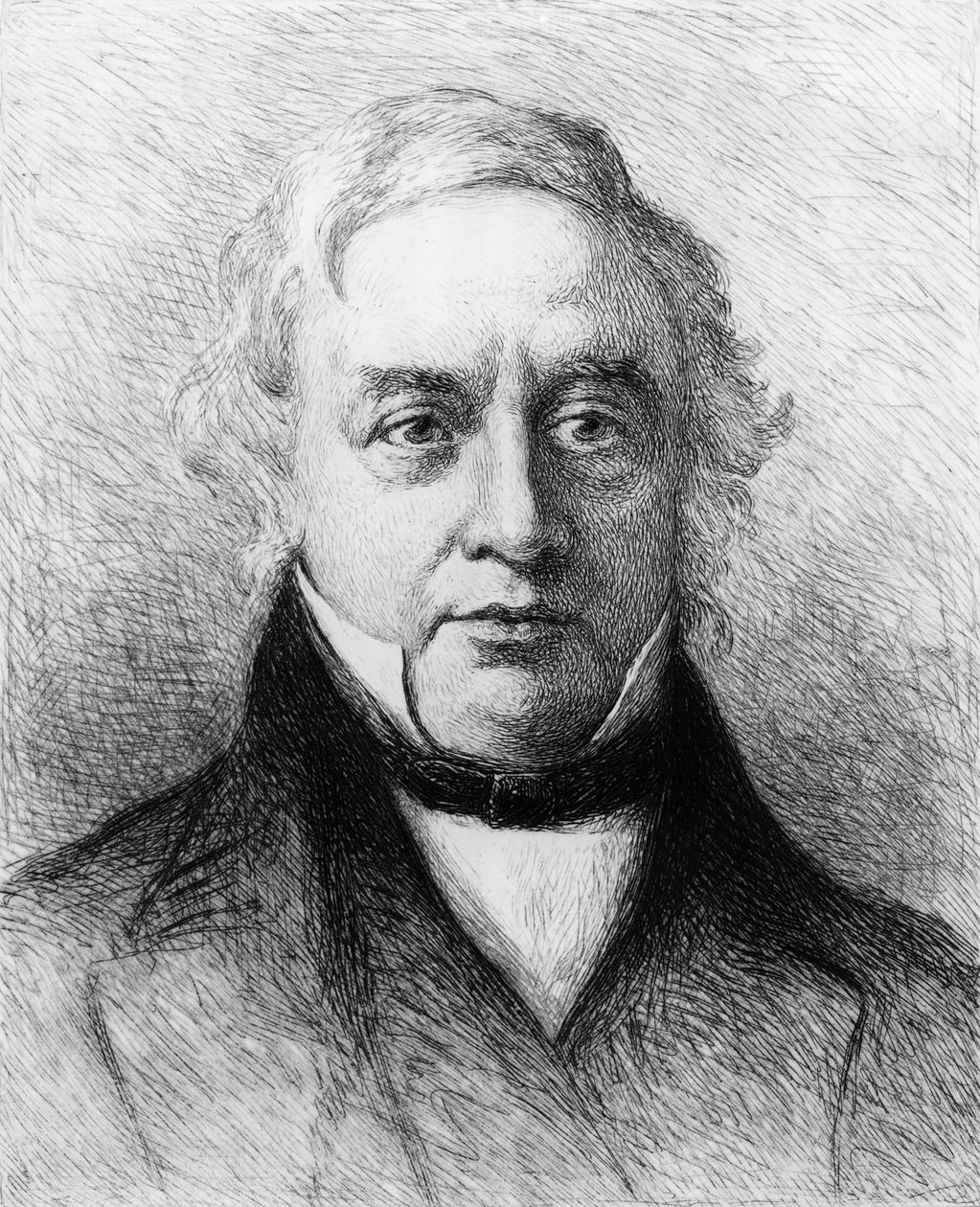 Thomas Love Peacock, disegnato e inciso da W.H.W Bicknell, 1910 da Henry Wallis