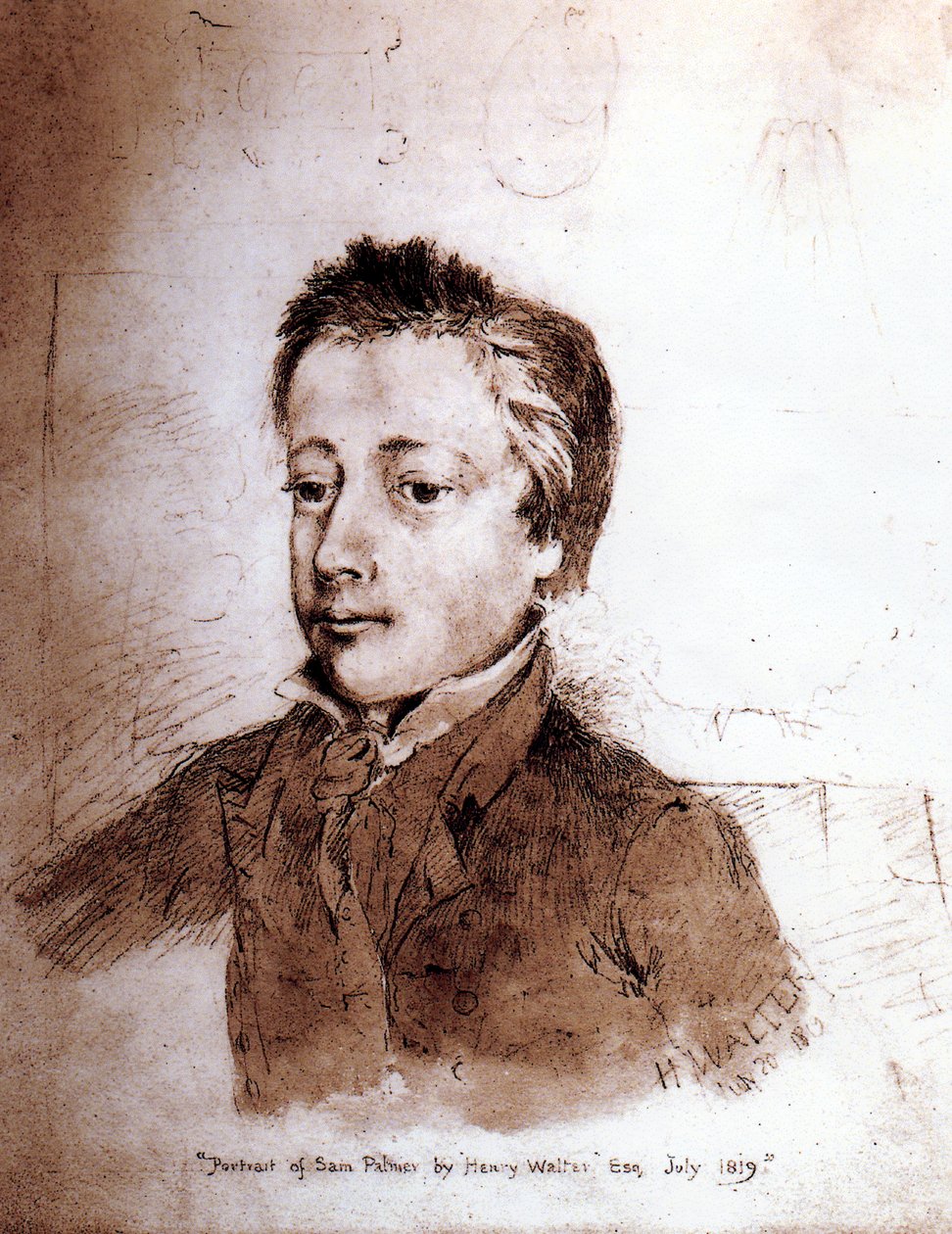 Ritratto di Samuel Palmer (1805-81) da ragazzo, 1819 da Henry Walter