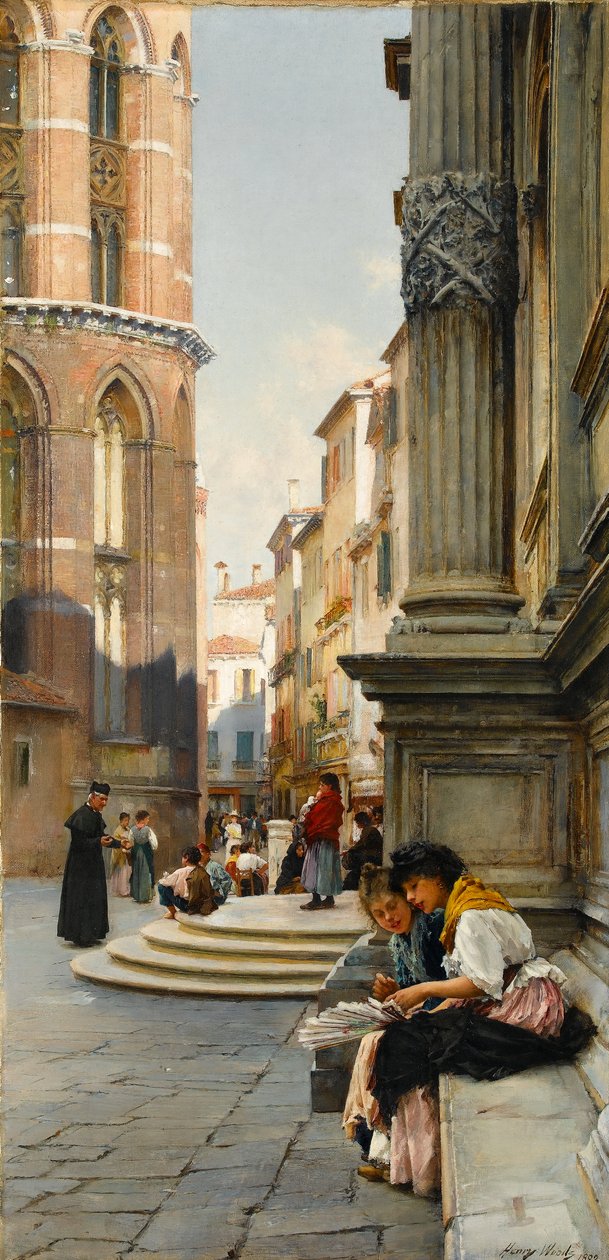 La Chiesa dei Frari e la Scuola di San Rocco, Venezia, 1892 da Henry Woods