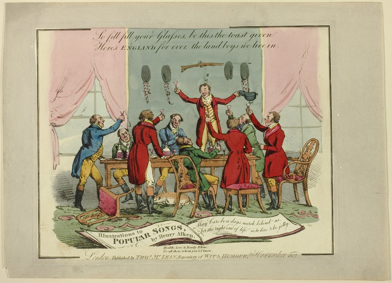 Piatti dalle illustrazioni alle canzoni popolari da Henry Alken