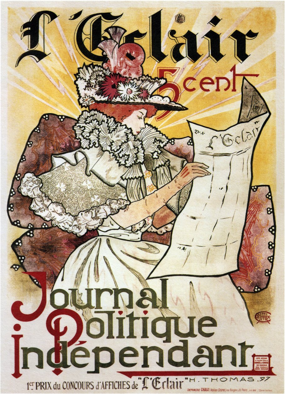 LEclair: Poster del Journal Politique Independent da Henry Atwell Thomas