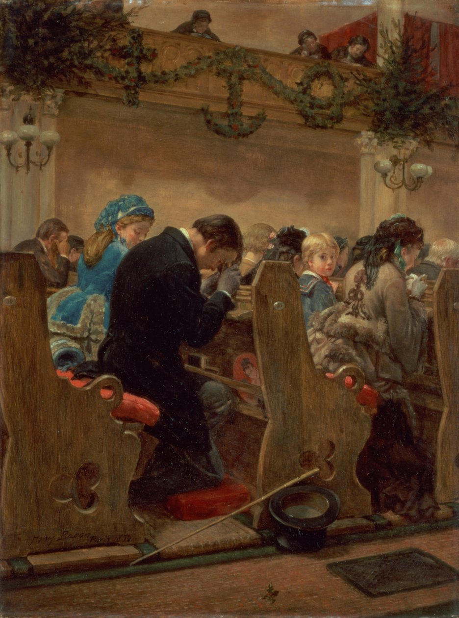 Preghiere di Natale, 1872 da Henry Bacon